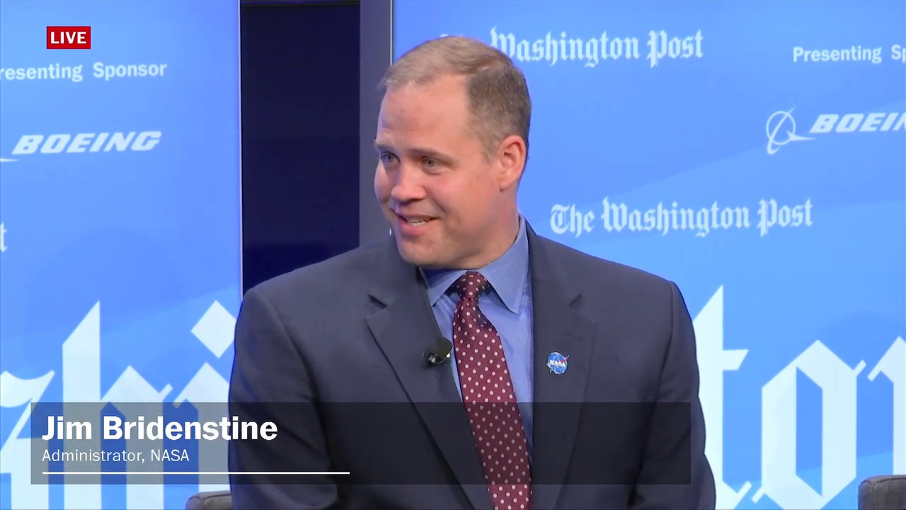 Administrator Bridenstine Joins Washington Post Discussion: The New Space Age