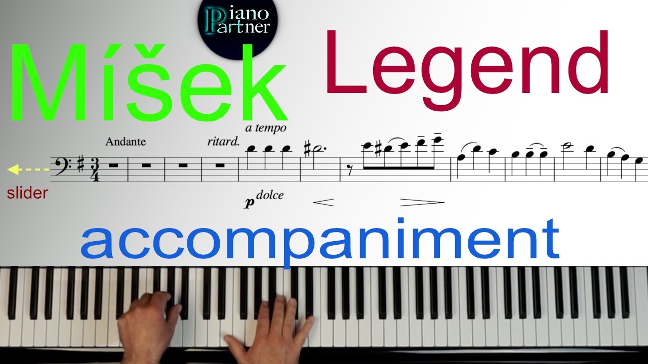 Adolf Míšek Legende op. 3 accompaniment for Double Bass piano playaround sliding sheet music