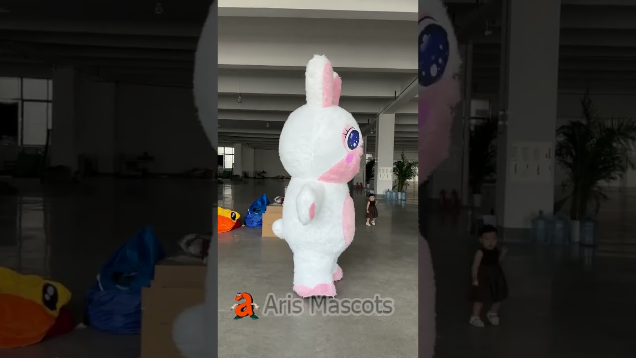 Adult Inflatable Easter Bunny Costume Full Body Rabbit Blow Up suit