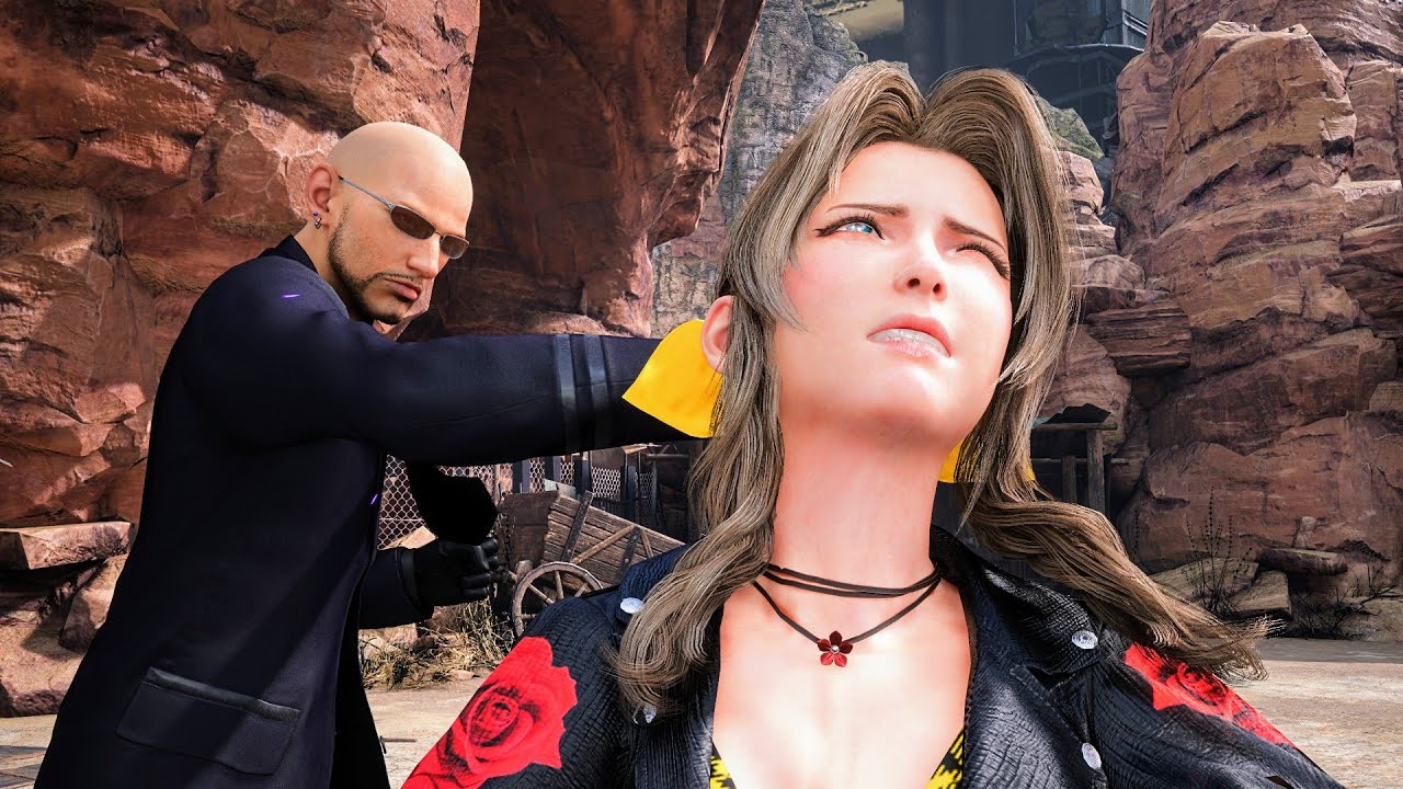 Aerith Funny Grabbed By Rude | Final Fantasy VII Remake | 4K Ultra HDR Gameplay
