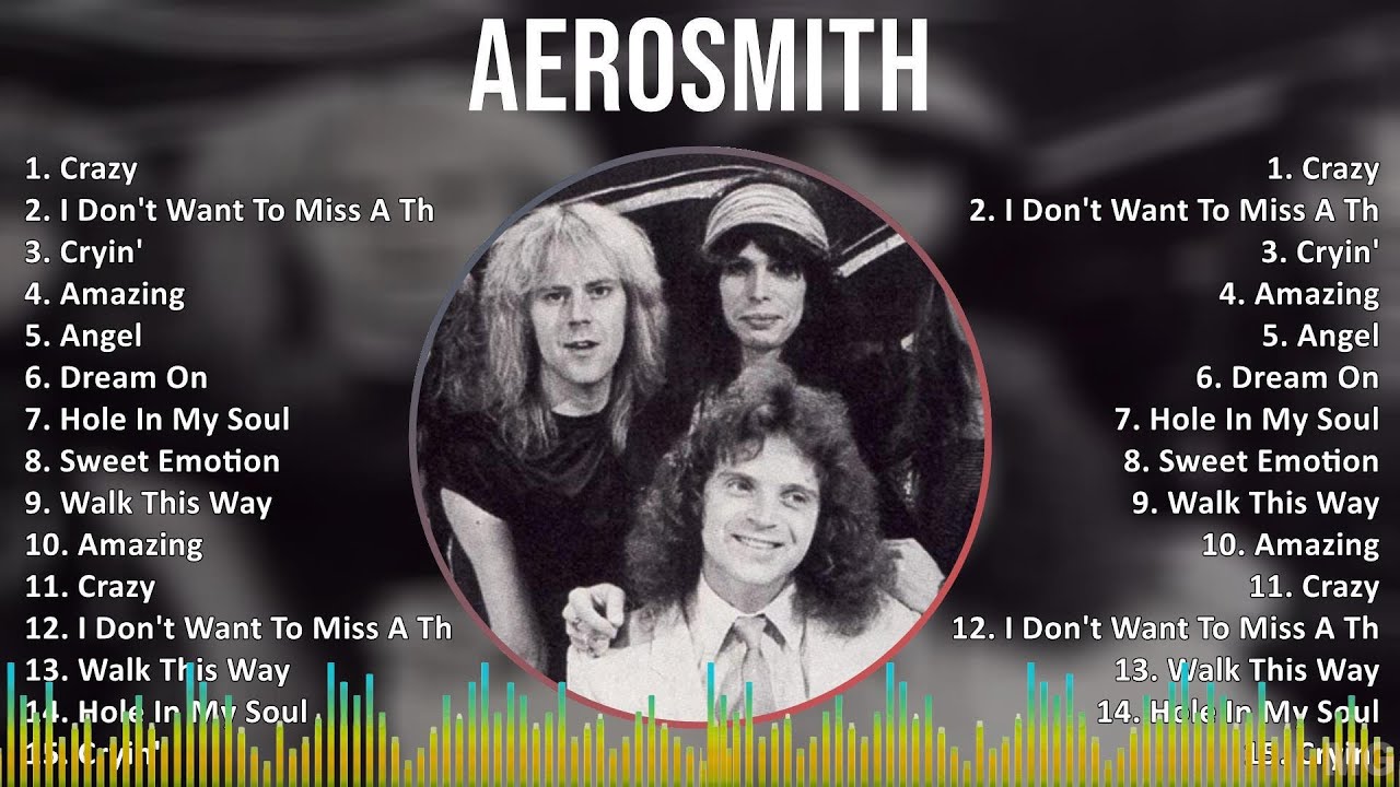 Aerosmith 2024 MIX Grandes Exitos - Crazy, I Don't Want To Miss A Thing, Cryin', Amazing