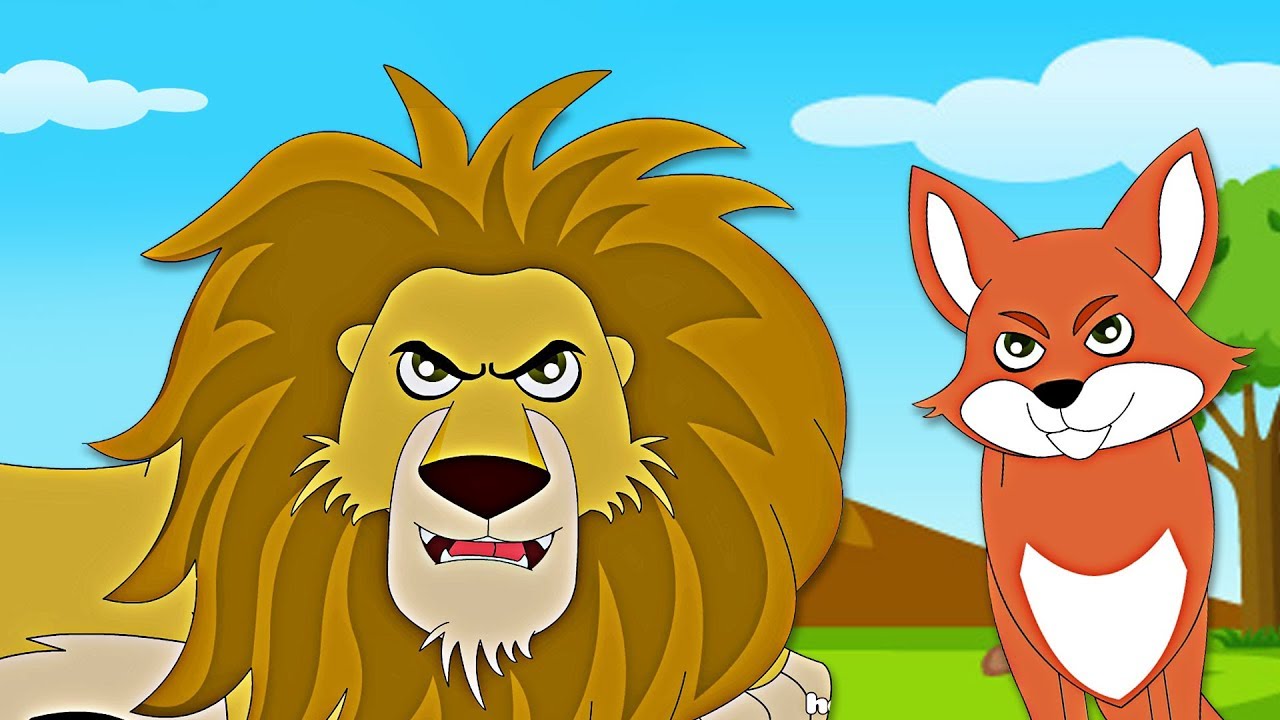 Aesop's Fables | The Fox And The Sick Lion King Story | HooplaKidz