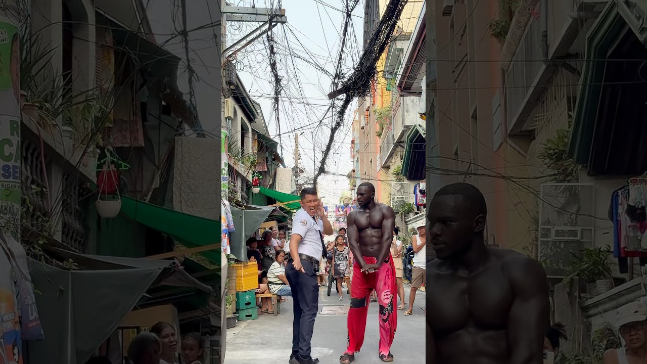African giant dancing in the Philippines 🇵🇭 no music copyright #travel #model #dance #shorts