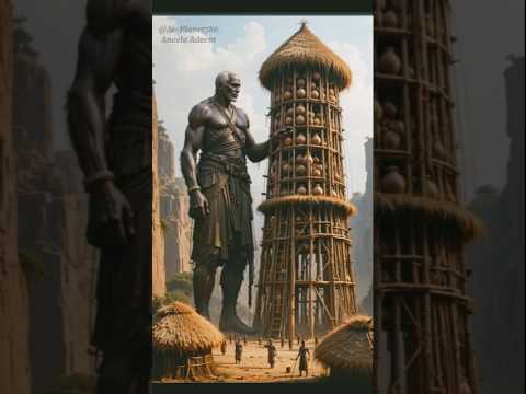 African Tribe Dogon Giant Constructing Elevated Grain Tower#ai#africa#tribe#tribal#shorts#shortsfeed