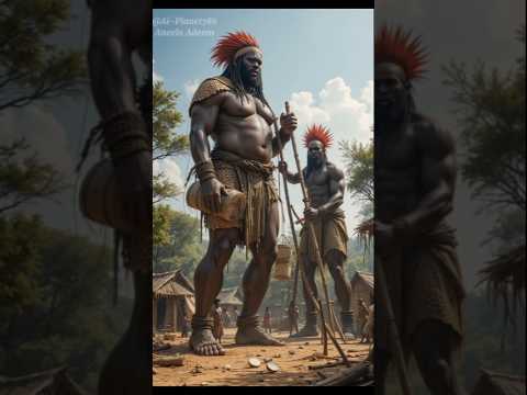 African Tribe Zulu Giants All Day Work Hard for Vilage#ai#fusion#zulu#tribe#tribal#shorts#shortsfeed