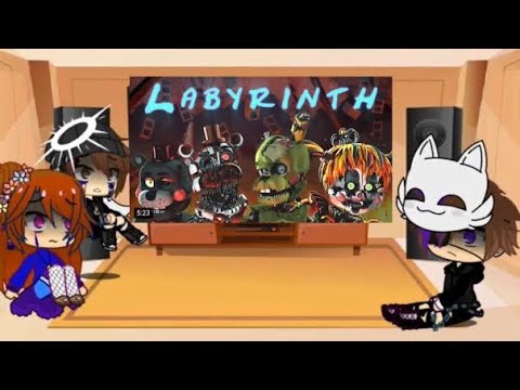 Afton family react to LABYRINTH (fnaf 6 song)(gacha club)
