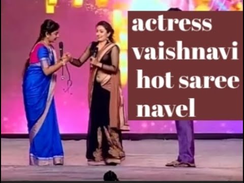 Agnisakshi serialActress vaishnavi hot saree navel slip 😍😍
