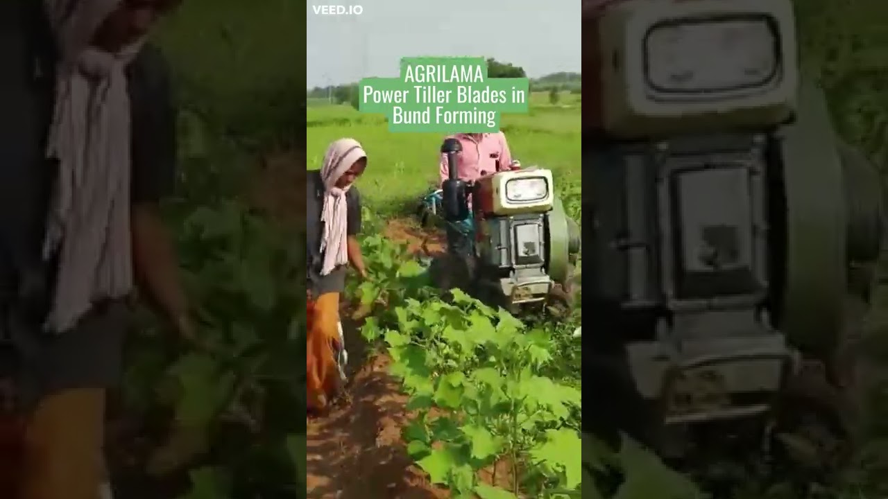 AGRILAMA Power Tiller blades used in the field for forming bunds