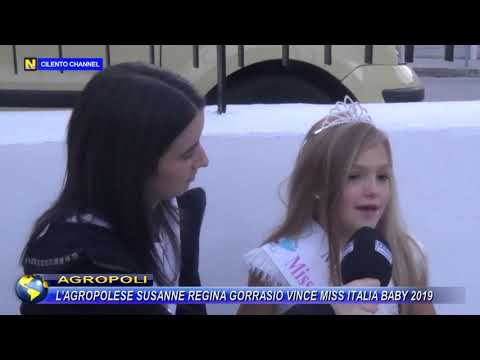 AGROPOLI, L’AGROPOLESE SUSANNE REGINA GORRASIO VINCE MISS ITALIA BABY 2019.