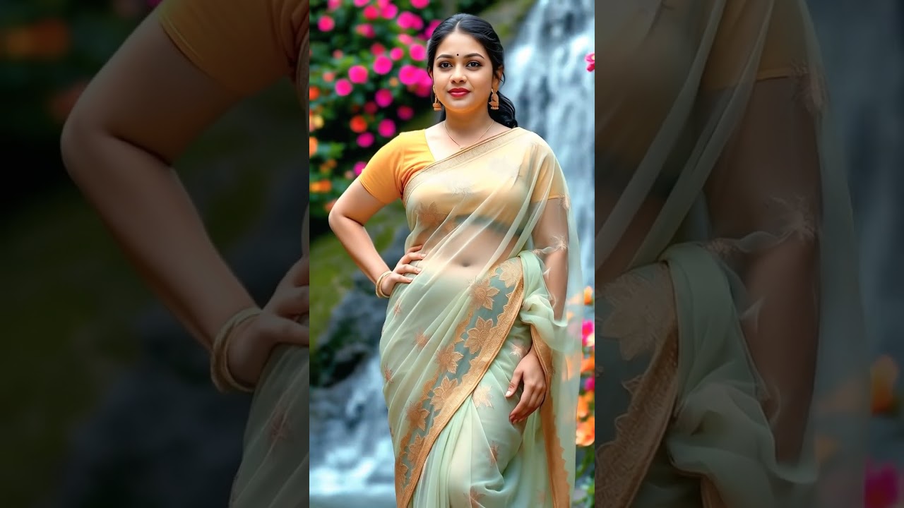 AI Desi Beauty in Saree ✨ | Navel Style #navelbeauty