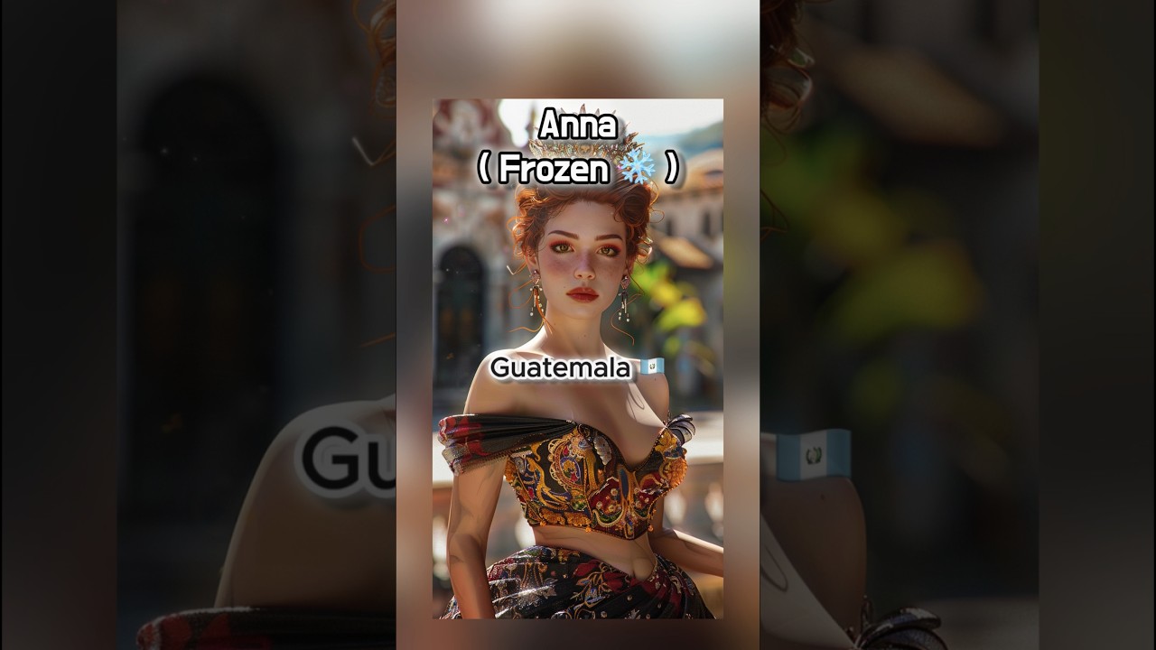 Ai Draws Countries as Annas from Frozen ❄️ #ai #disney #anna #frozen