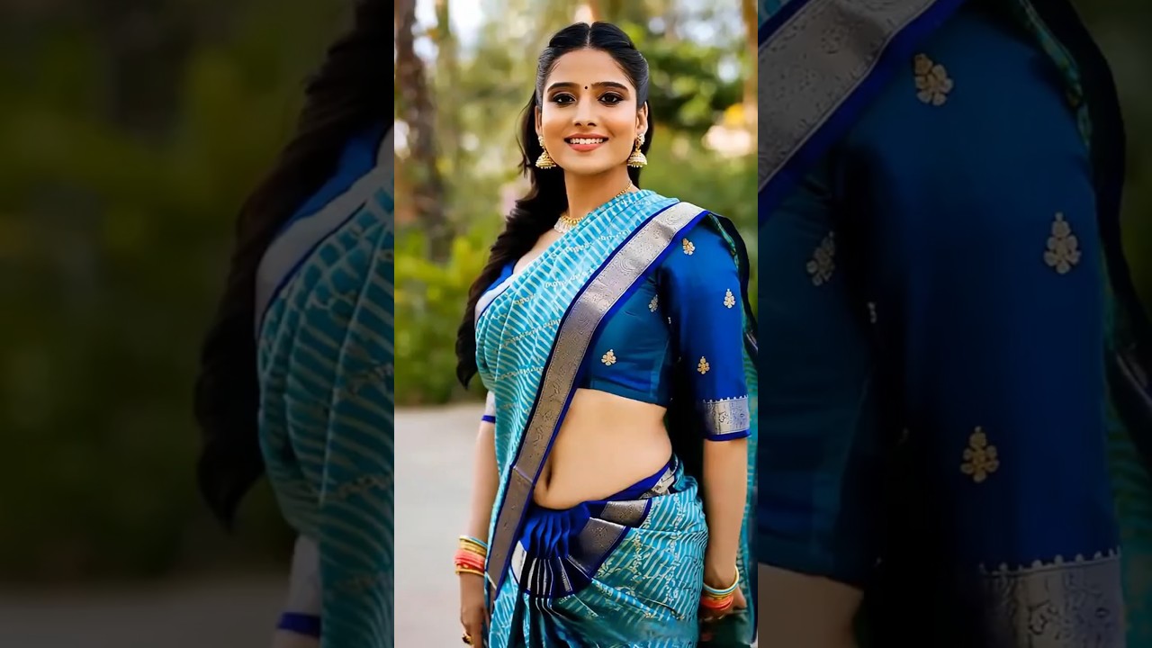 AI model beautiful saree navel | Silk saree fashion ❤️✨