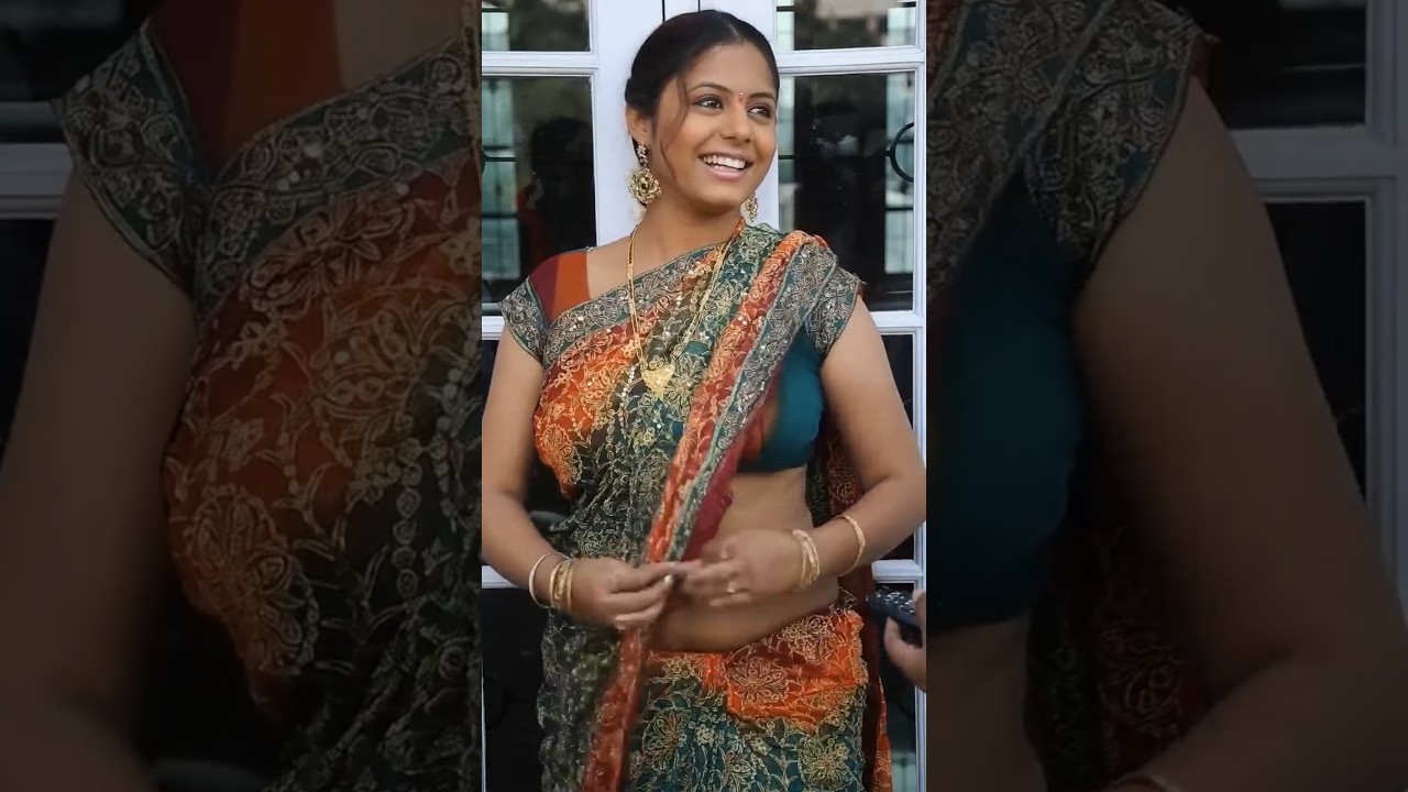 AI Saree model wearing chiffon saree with help of her assistant#sareedraping