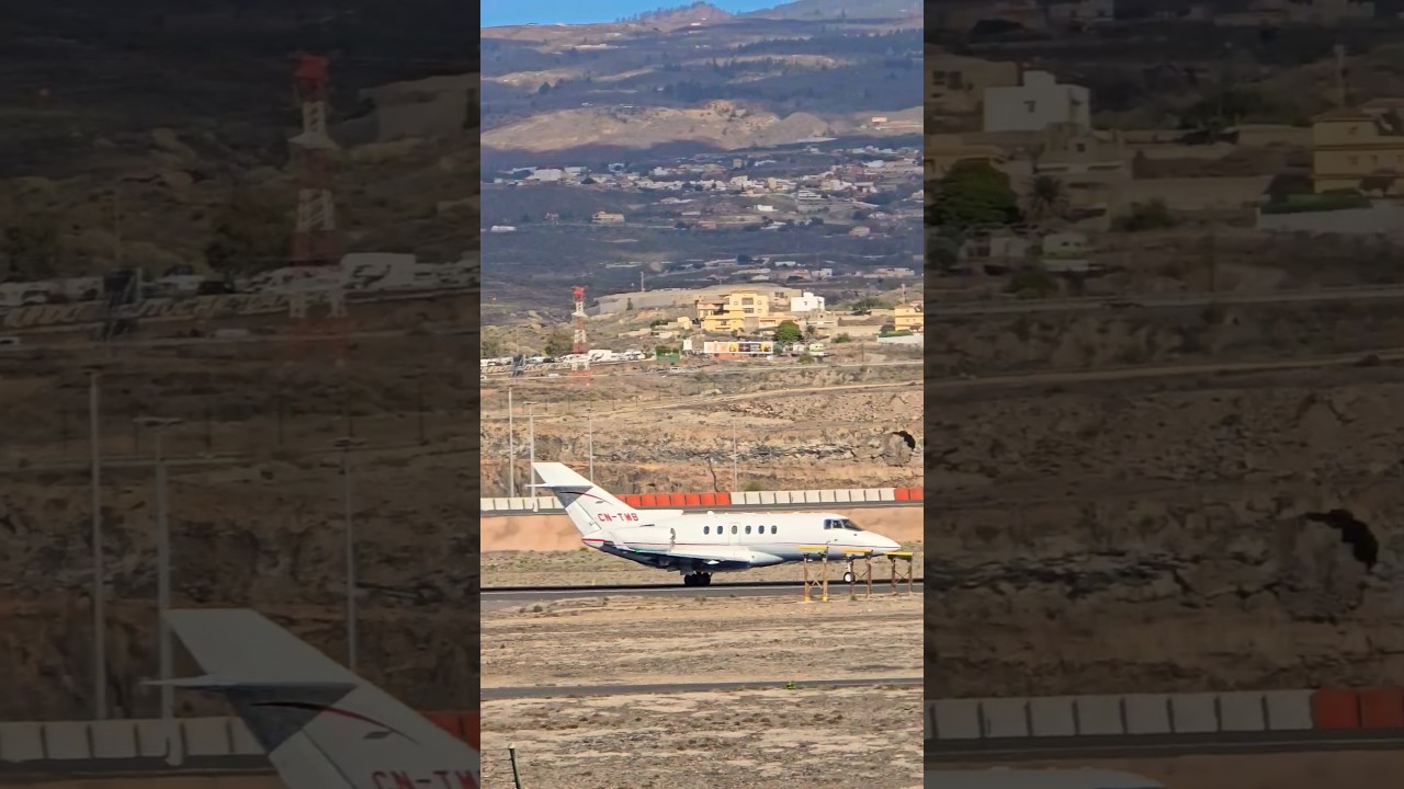Air Ocean Maroc Hawkers 800XP (CN-TMB) Take off TFS to NUE #airoceanmaroc #hawker800xp #airport