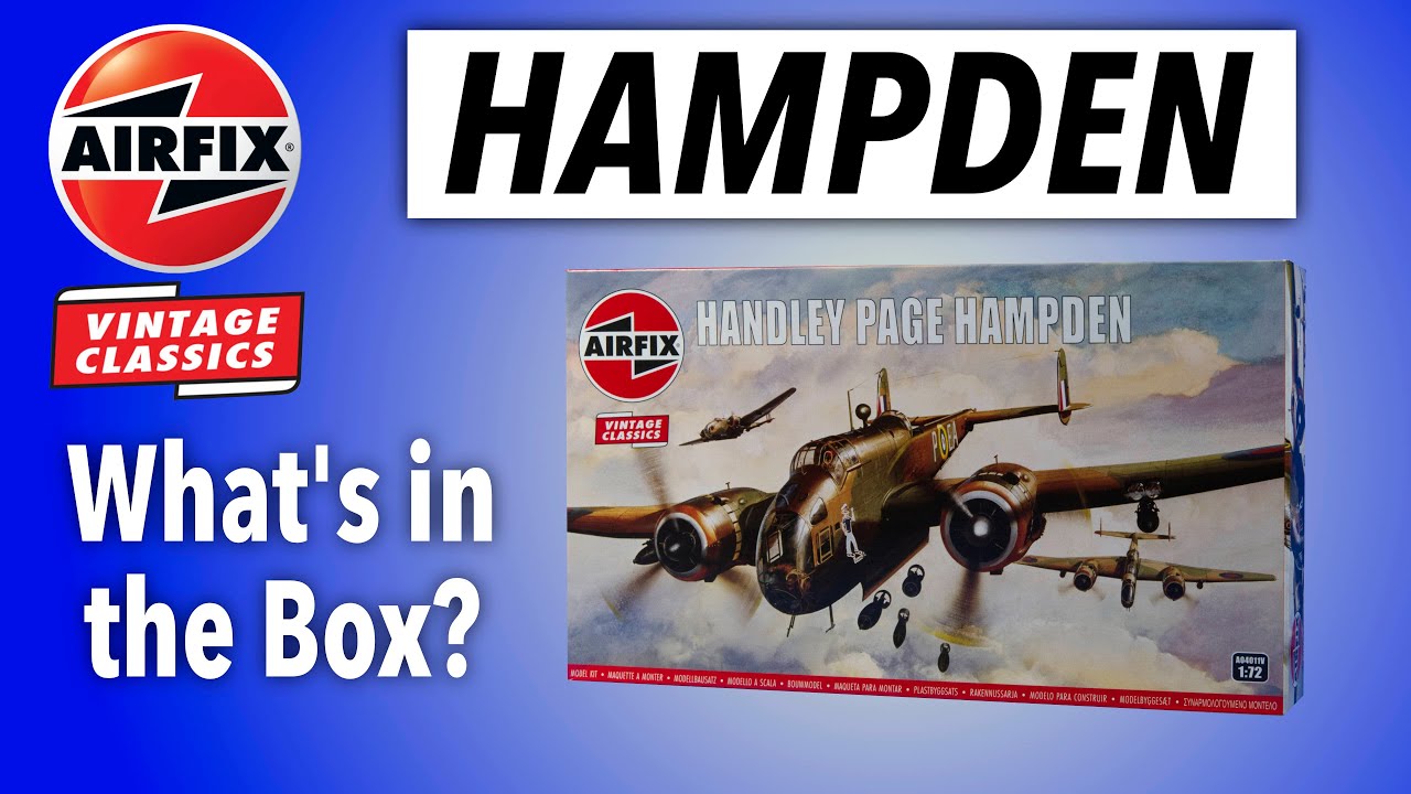 AIRFIX 2024 HANDLEY PAGE HAMPDEN VINTAGE CLASSICS RELEASE - what's in the box?