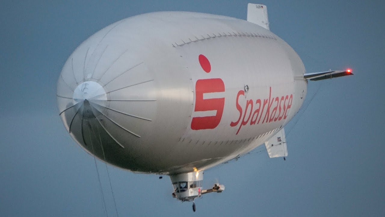 AIRSHIP ABORTS LANDING 4 times due to ANNOYING UP WINDS - Blimp Landing (4K)