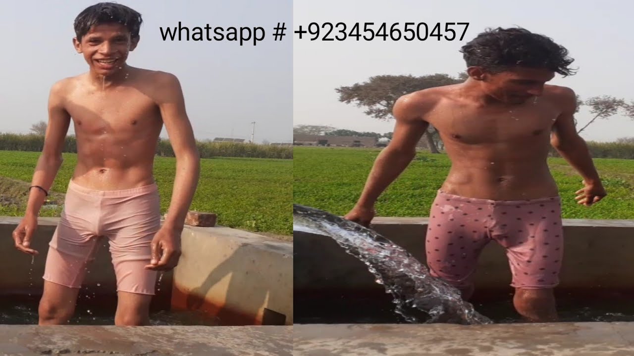 aj sardi mn bahot enjoy kia | tubewell swimming  with asghar & chand