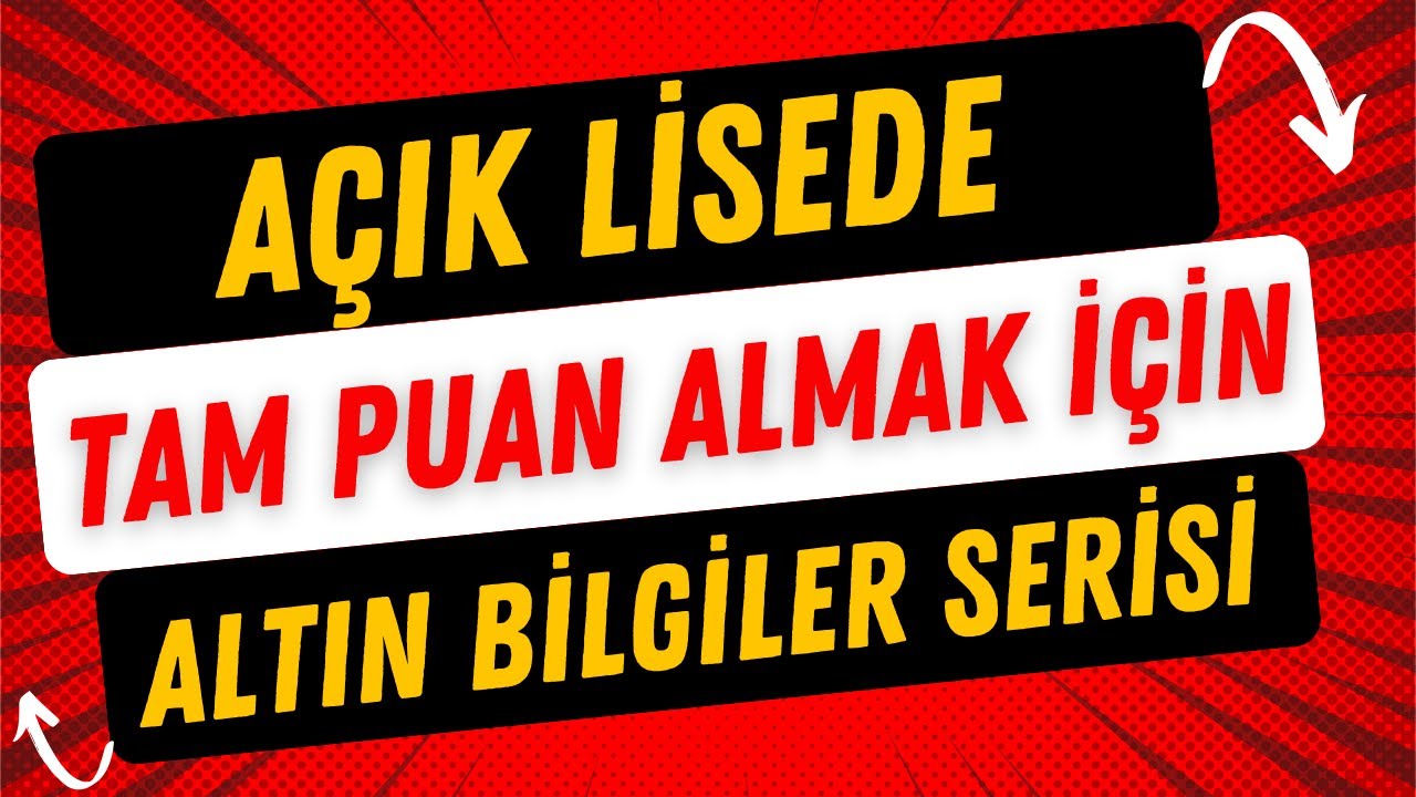 Açık Lise Sınavları için Planlama