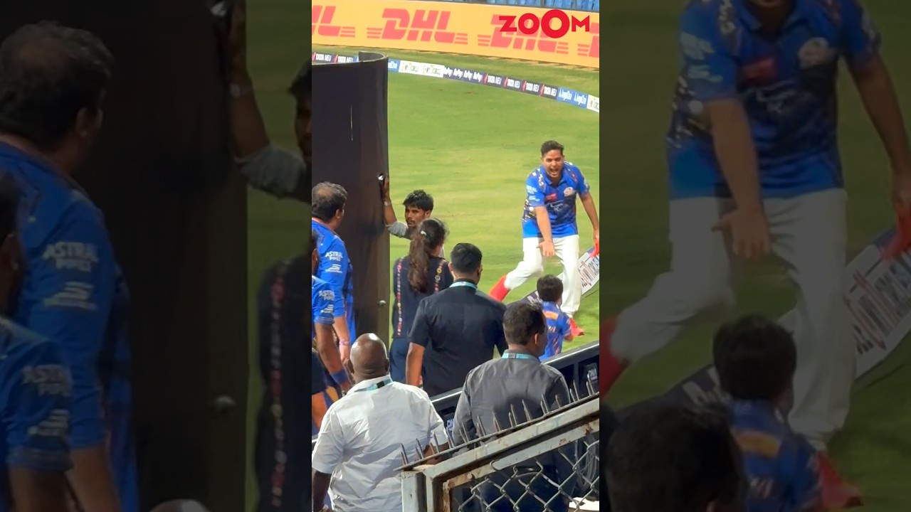 Akash Ambani's son Prithvi RUNS towards him after the match while Shloka Ambani too chases him 😍