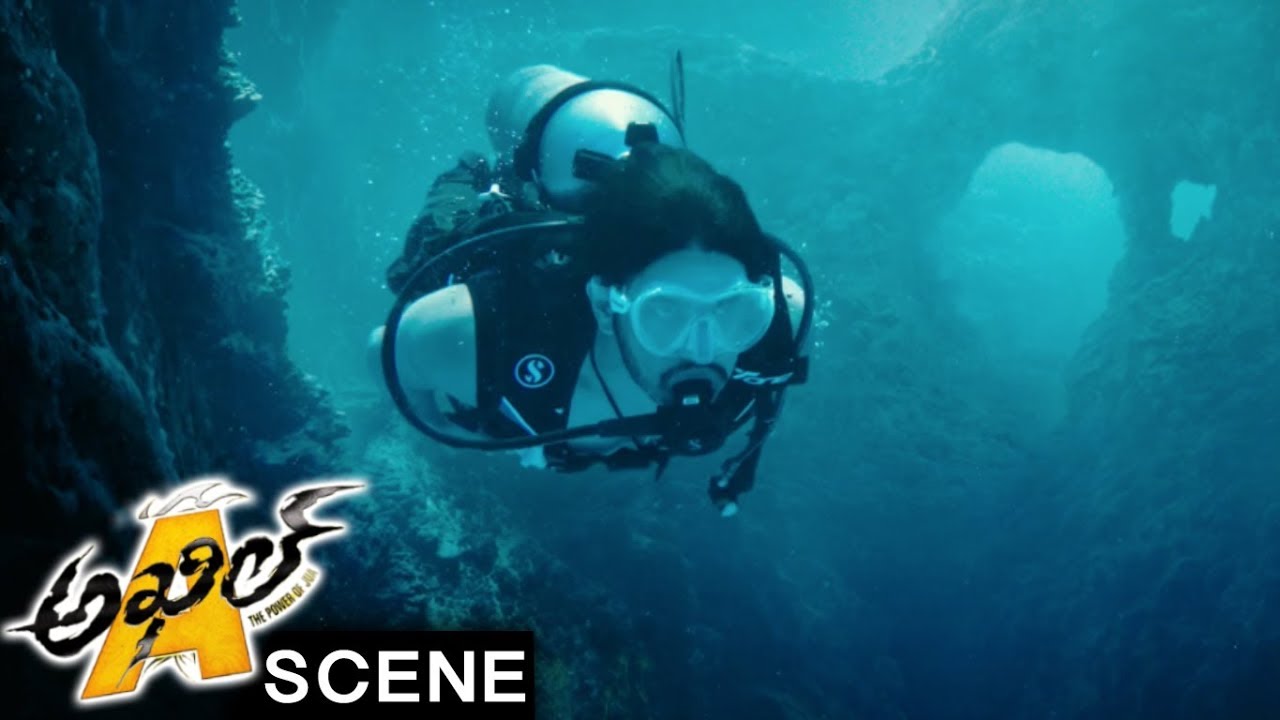 Akhil Finds Jua In Evil Pond And Escapes From Killer Fishes - Adventure Scene - Akhil Movie Scenes
