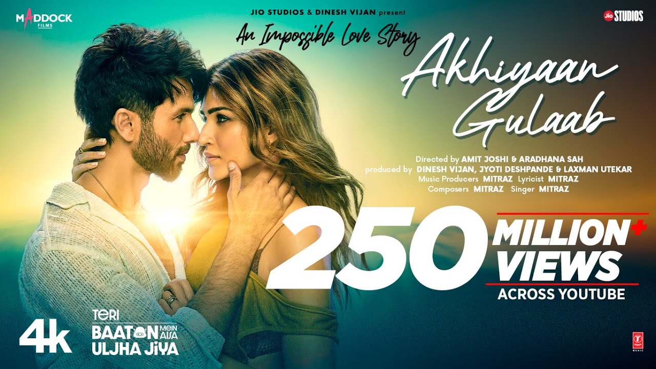Akhiyaan Gulaab (Song): Shahid Kapoor, Kriti Sanon | Mitraz | Teri Baaton Mein Aisa Uljha Jiya