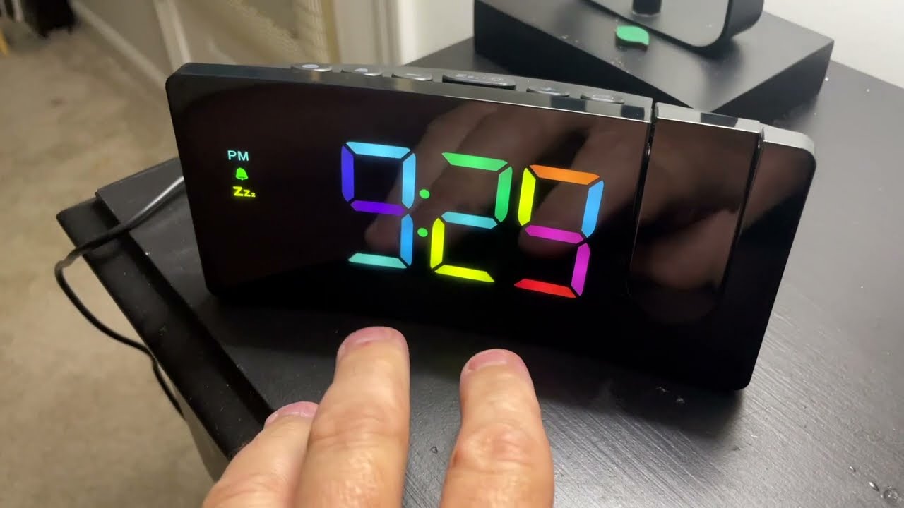 Alarm Clock with projection light that shows time on the ceiling or wall