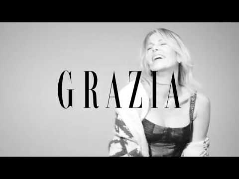 Alessia Marcuzzi nel backstage di Grazia