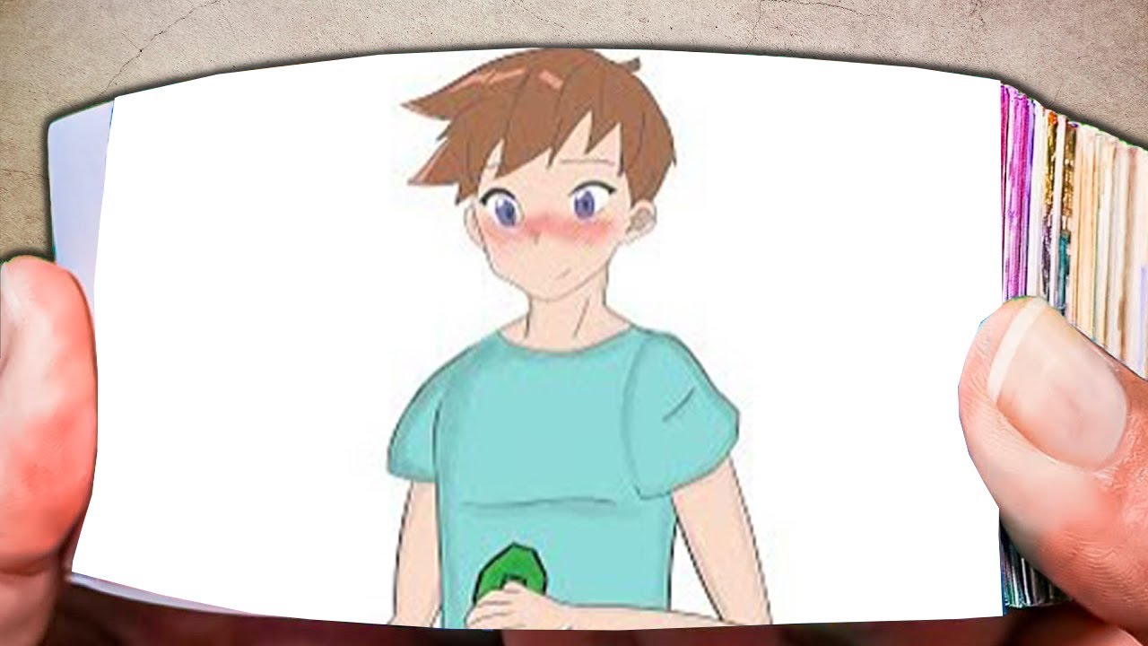 Alex and Steve Flipbook |  Minecraft Anime EP2 Flipbook