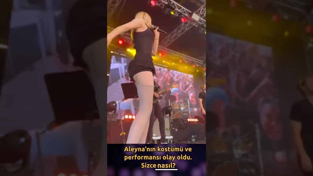 Aleyna Tilki'nin dikkat çeken sahne kostümü ve performansıyla sosyal medyada gündem... #AleynaTilki