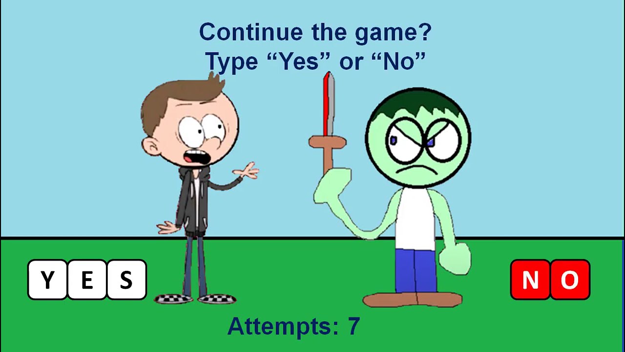 AlfonzFanGamer's Typing Adventure (English PC Bootleg) Continue & Game Over