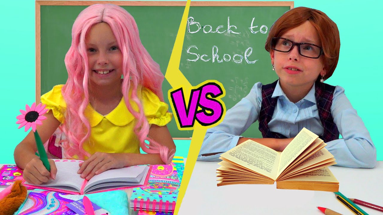 Alice and Stacy Back to School story! how to make DIY School Supplies!