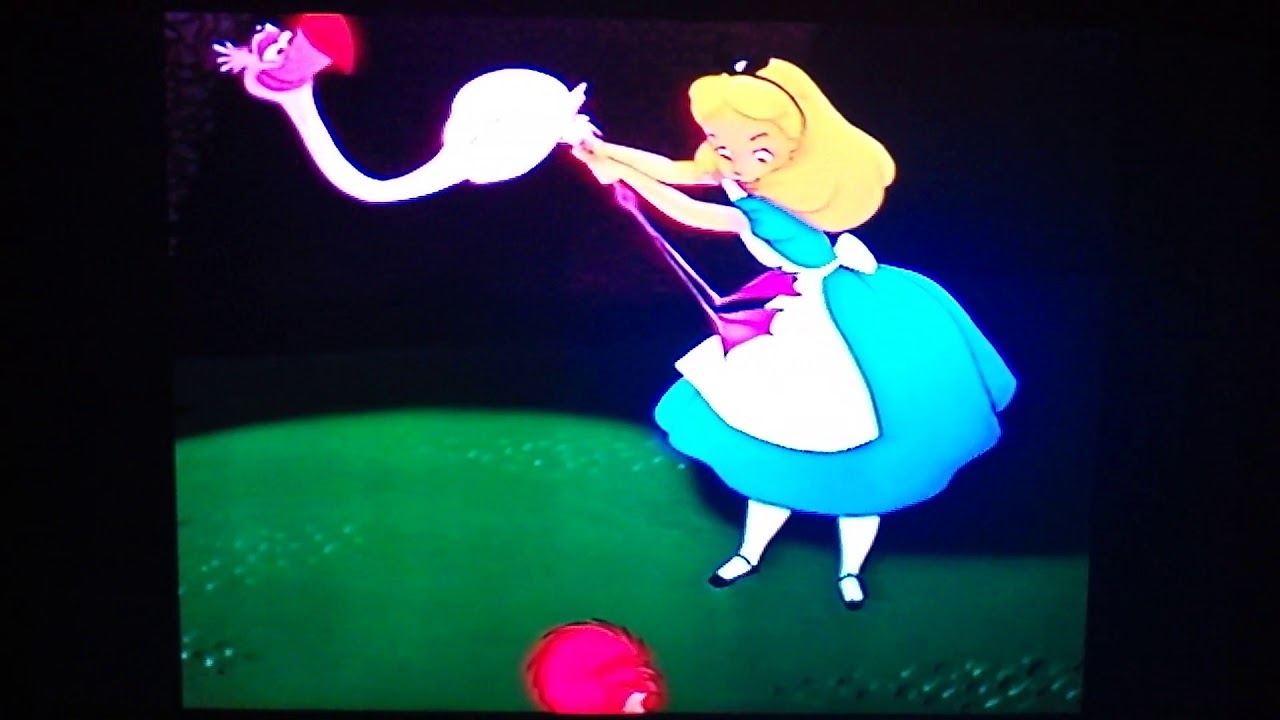 Alice in Wonderland flamingo scene