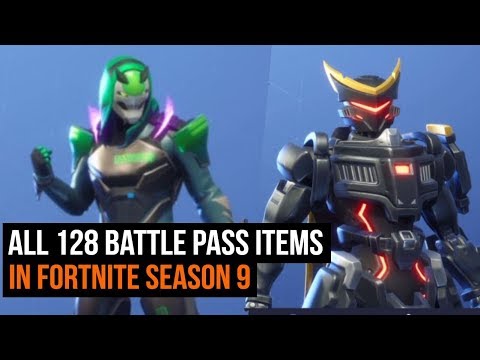 All 128 Fortnite Season 9 Battlepass Items