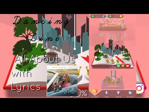 All About Us with Lyrics - Dancing Line - Level 14 - Subtitled!