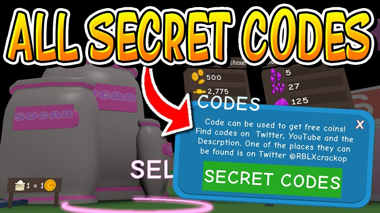 ALL CODES IN ROBLOX SUGAR SIMULATOR!!