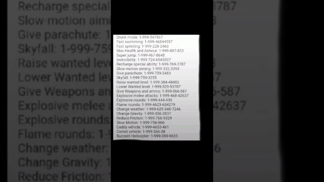 All gta 5 number cheat codes for story mode #gta #gta5