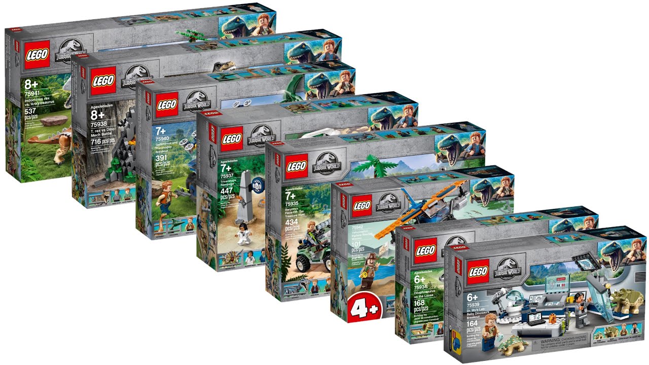 All LEGO Jurassic World Legend of Isla Nublar Sets 2019 - 2020 CompilationCollection Speed Build