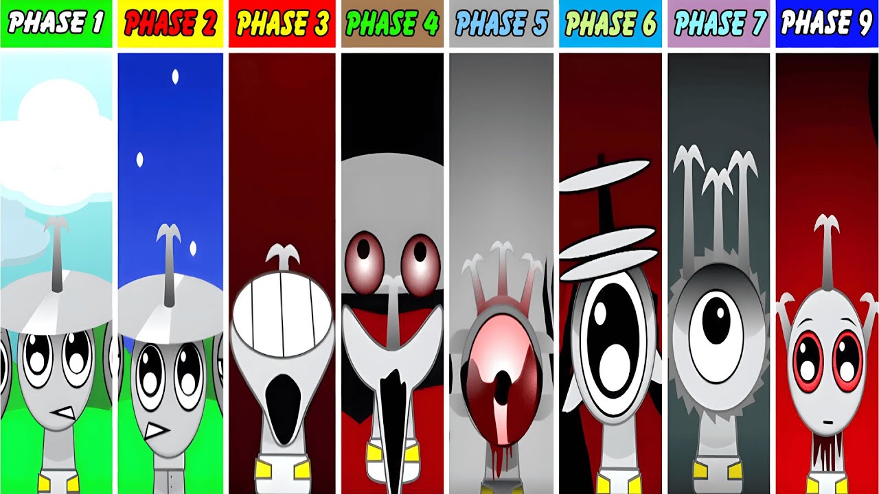 All Phases in Incredibox Sprunki But Babies: From Phase 1 To Phase 9