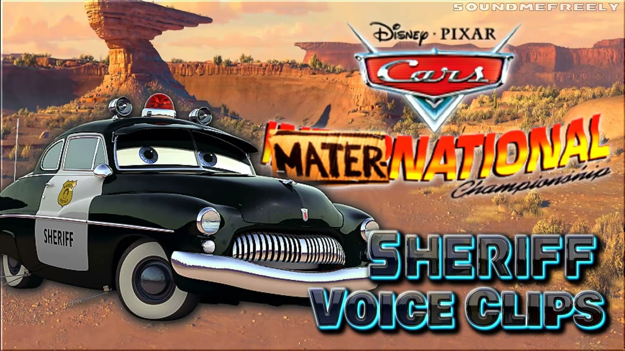 All Sheriff Voice Clips • Cars Mater-National Championship • Voice Lines (Michael Wallis)