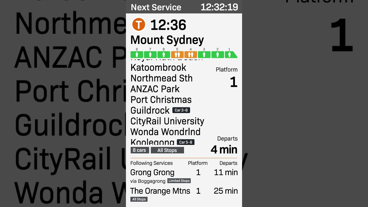 All Stops to Mount Sydney - Sydney Trains DVA PIDS Parody 2 #sydney #trains