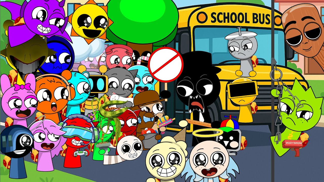 All the Funniest Moments Students Snuck Past Black #2 | Incredibox Sprunki Animation – SCHOOL BUS