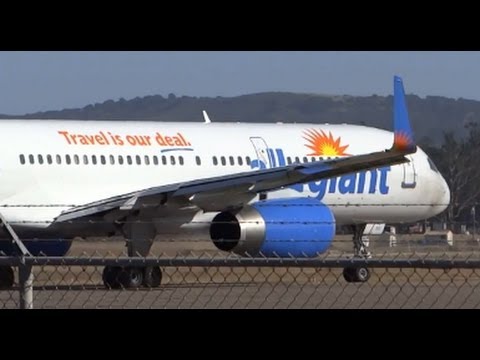 Allegiant Air Boeing 757-200 N901NV Takeoff / California Planespotting / Santa Maria Airport