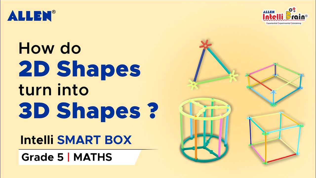 ALLEN Intelli SMART Box| 2D & 3D Shapes| Convert 2D into 3D shapes| Maths Activity Kit for Grade 5