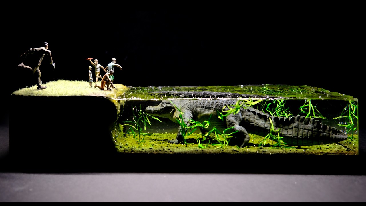 Alligator in Epoxy Resin | Diorama