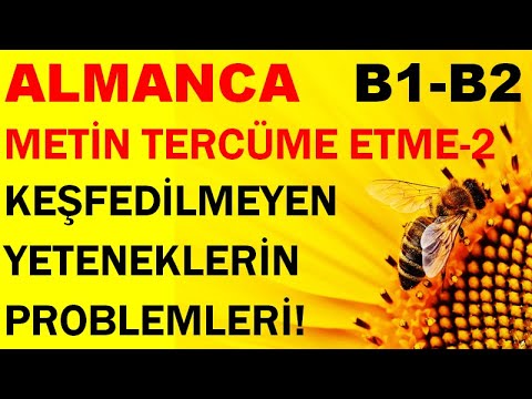 ALMANCA B1-B2 / METİN TERCÜME ETME-2 / KEŞFEDİLEMEYEN YETENEKLERİN PROBLEMLERİ!