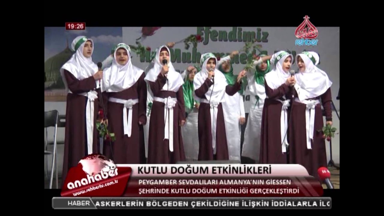 Almanya Giessen'deki Kutlu Doğum Rehber TV'de (türkçe ve kürtçe)