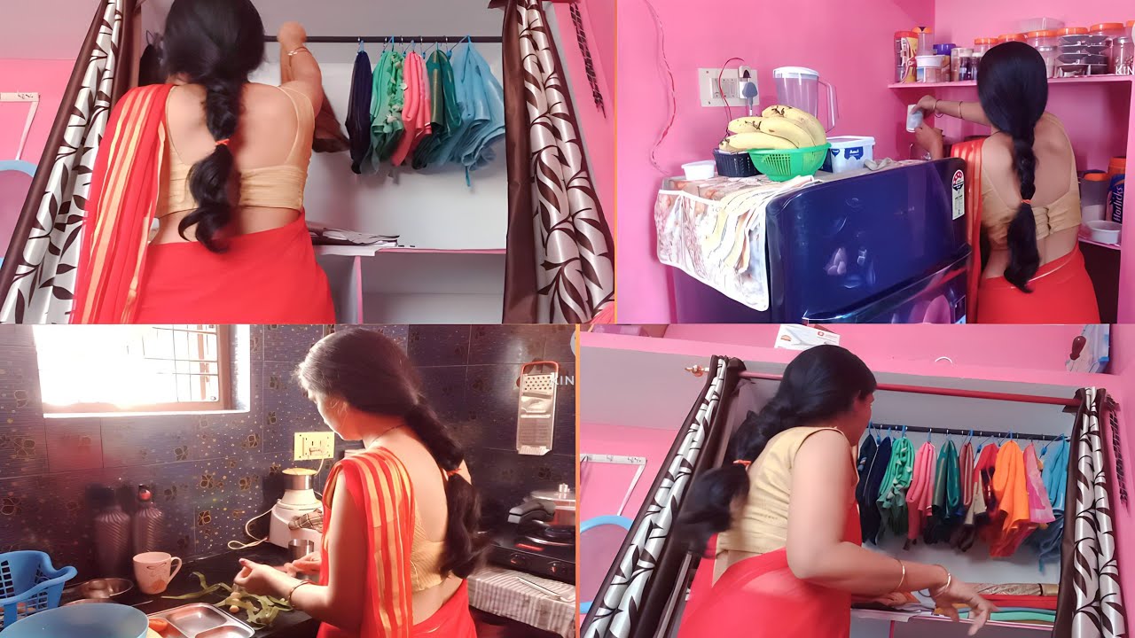 Almira me aaj 🥻 saree ko set kar diy