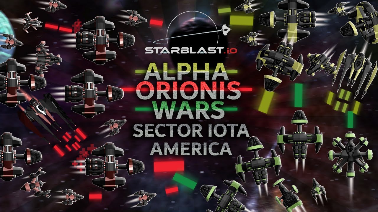 ALPHA WARS 100 vs 100 vs 100!! ( Starblast.io )