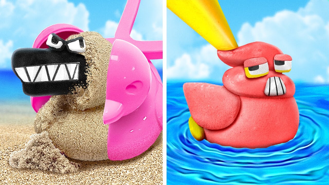 Alphabet Lore on the Beach? 🦀 *Crazy Food Hacks And Recipes*