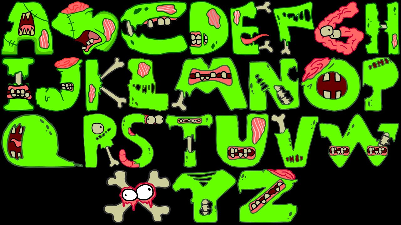 Alphabet Reverse Plush toy (All Letter.. FROM O) BUT THEY ALPHABET ZOMBIE LORE